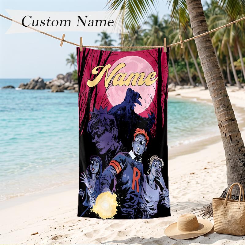 Archie Comics Custom Name Printed Beach Towel Personalized Soft Towel For Swimming Beach Travel