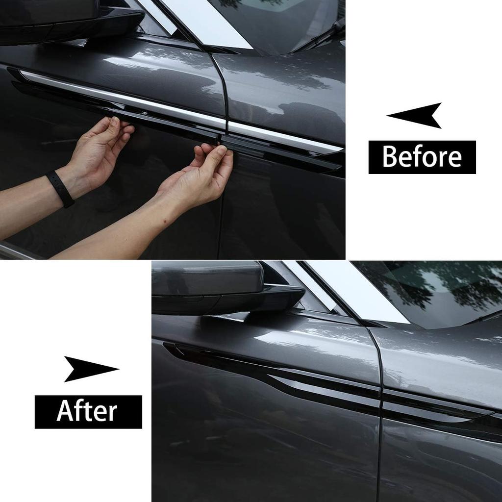 4pcs Piano Black Side Fender Cover Trim ABS Plastic for Land Rover Range Rover Velar 2017 2018 Car Accessories