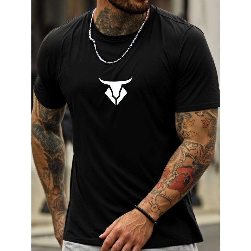 

European Size Spring,Summer And Autumn Men S Fashion Sports Small Logo Design Pattern Daily Mountaineering Fishing Versatile Short-Sleeved T-Shirt S чёрный
