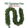 2,7 Meter grüne PVC-Weihnachtsgirlande Dekoration für Hotels & Supermärkte