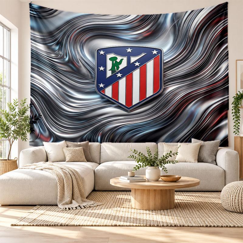 Atletico Madrid Wall Tapestry, Soft Fabric Wall Hanging, Decorative Backdrop For Bedroom Home Wall Art