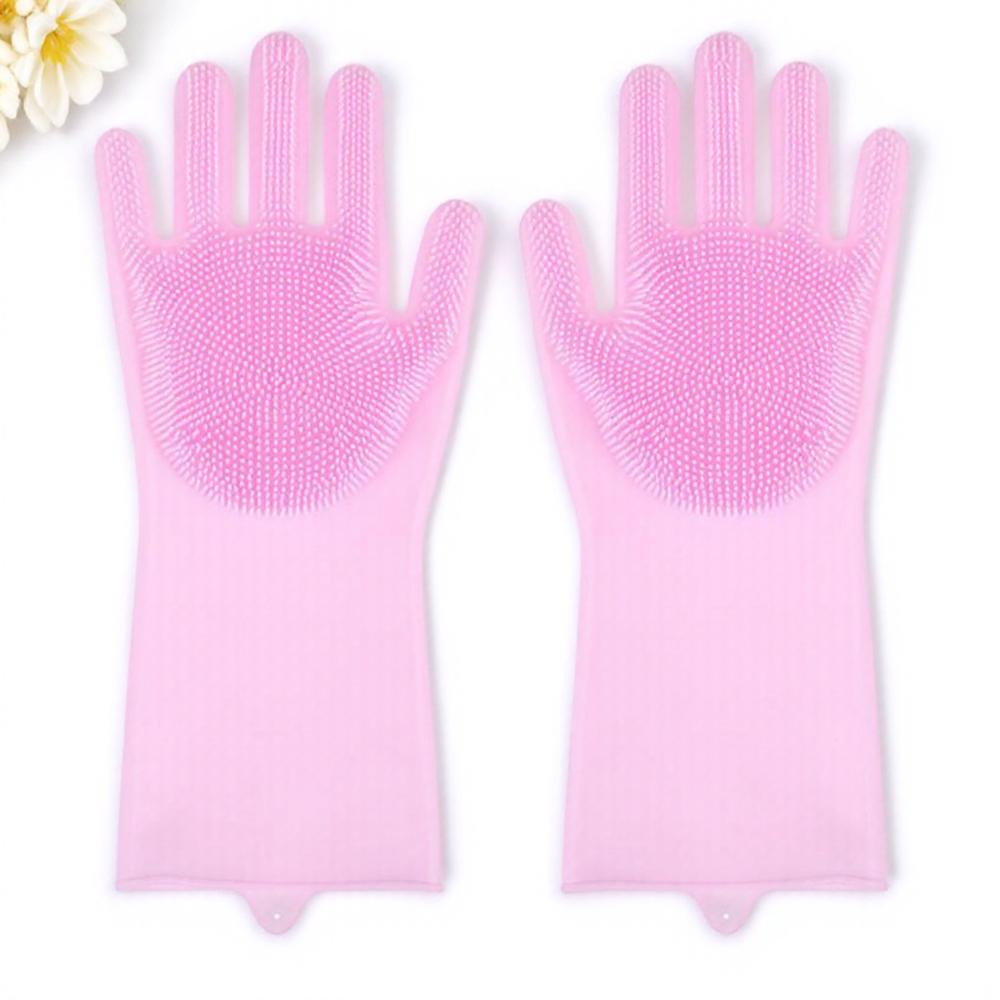 Silicone Dishwashing Gloves for Kitchen Cleaning Non-Slip Durable Household Use for Chores and Versatile TasksGood product