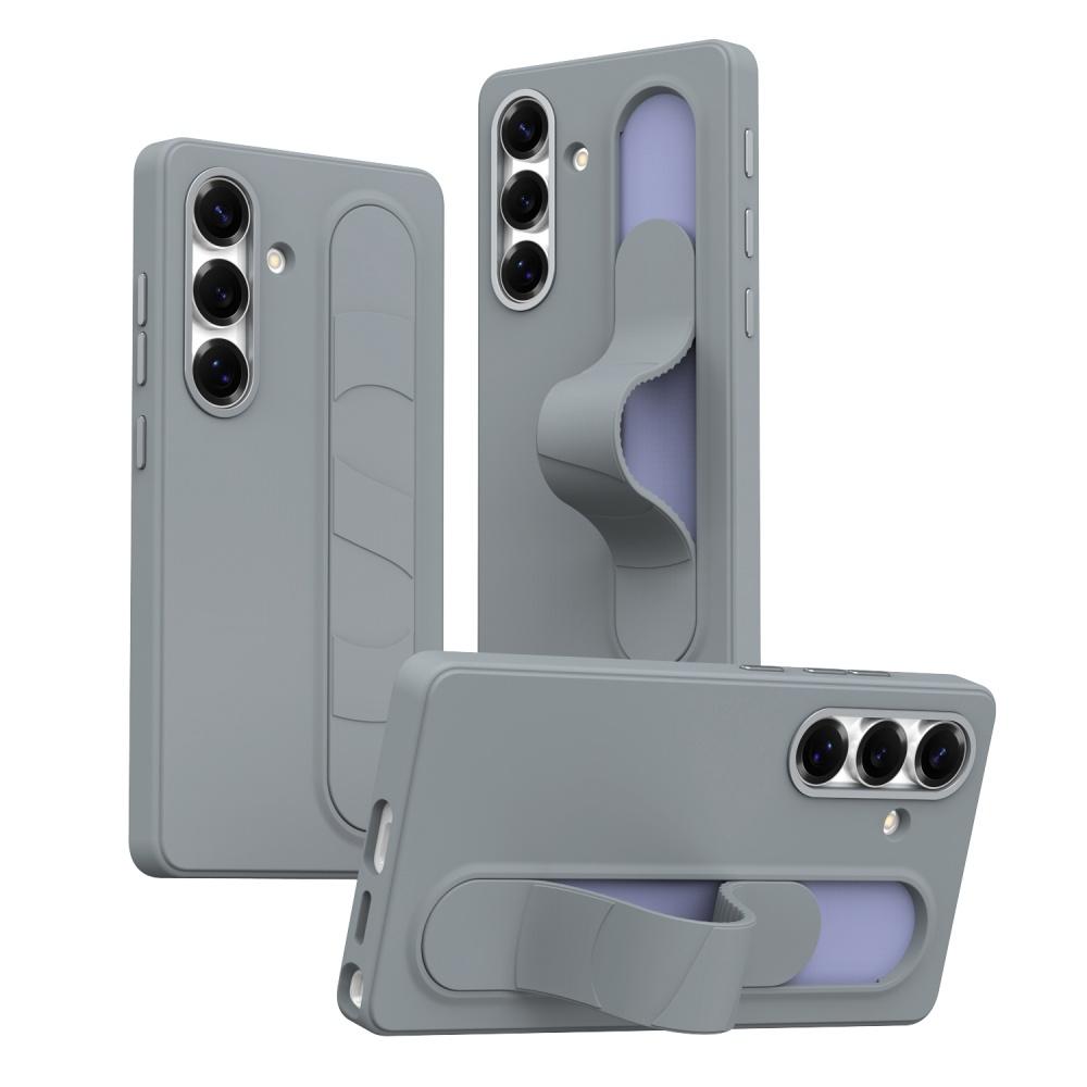 Funda Protectora de Armadura con Soporte y Correa de Muñeca de Silicona Mate para Teléfono Samsung S25 S24 S23 S26 Ultra Plus Cubierta de Botón de Control Inteligente
