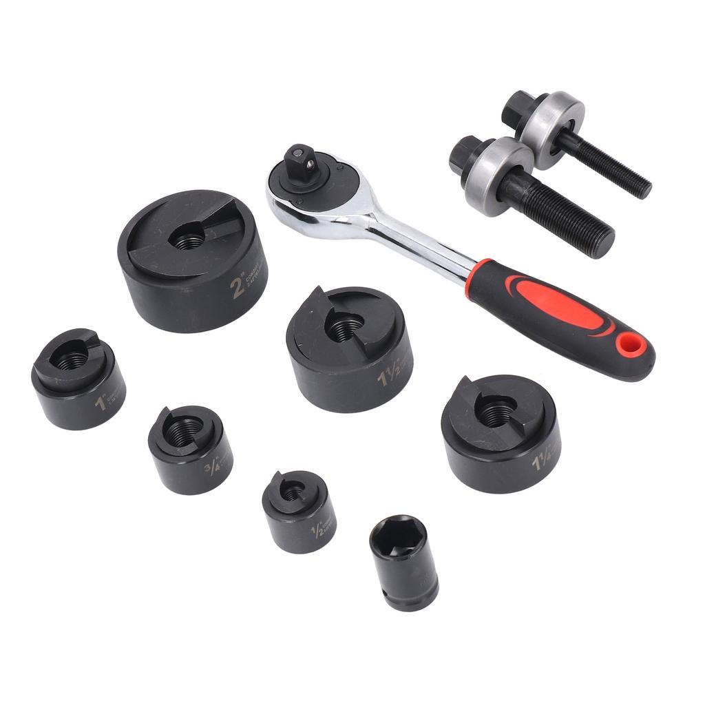 Ratchet Knockout Hole Punch Driver Kit 12?2 Inch Manual Ratchet Hole Cutter Tool