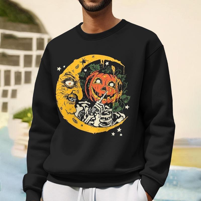 

Свитшоты на Хэллоуин для мужчин с принтом тыквы 3D, футболка с длинным рукавом, осенняя свободная толстовка с капюшоном, повседневная мужская одежда на празднике 5XL