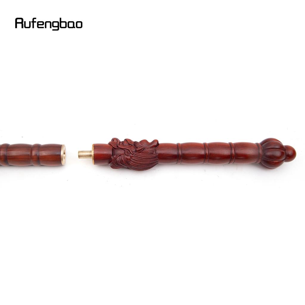 Red Round Wooden Bamboo Joint Walking Stick Decorative Cospaly Party Wood Walking Cane Halloween Mace Wand Crosier 124cm