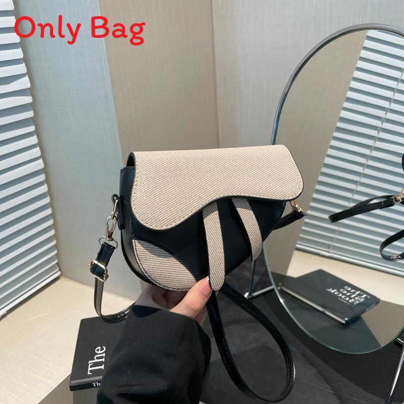 Childrens Fashion Mini Pu Saddle Bag With Stitching For Daily Outings