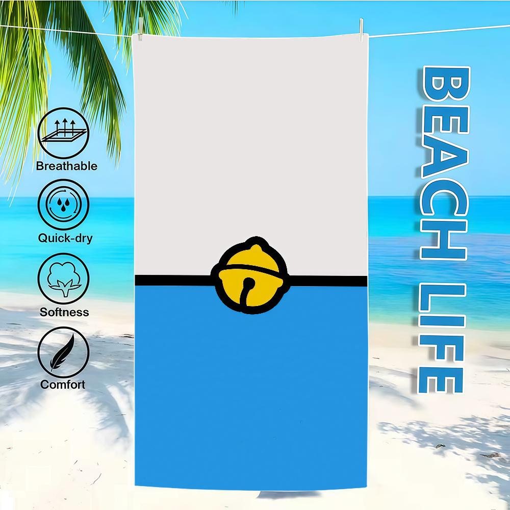 Towel Textile Bathrobe Beach CARTOON Quick-Drying Lightweight Portable D-doraemonS-ES Camping Swim Pool Travel