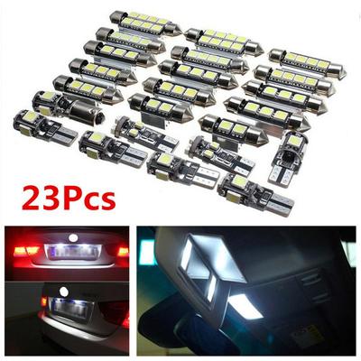 Car LED Interior Lights Lamp Bulbs Kit Set For X5 E53 2000-2006 White 6000K Front And Rear Reading Lights