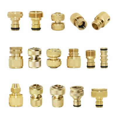 1/2'' 3/4'' 1'' Brass Tap Quick Connecter 16mm 20mm Copper Hose Coupling Adapter Garden Tubing Repair Watering Gun Fittings Tool