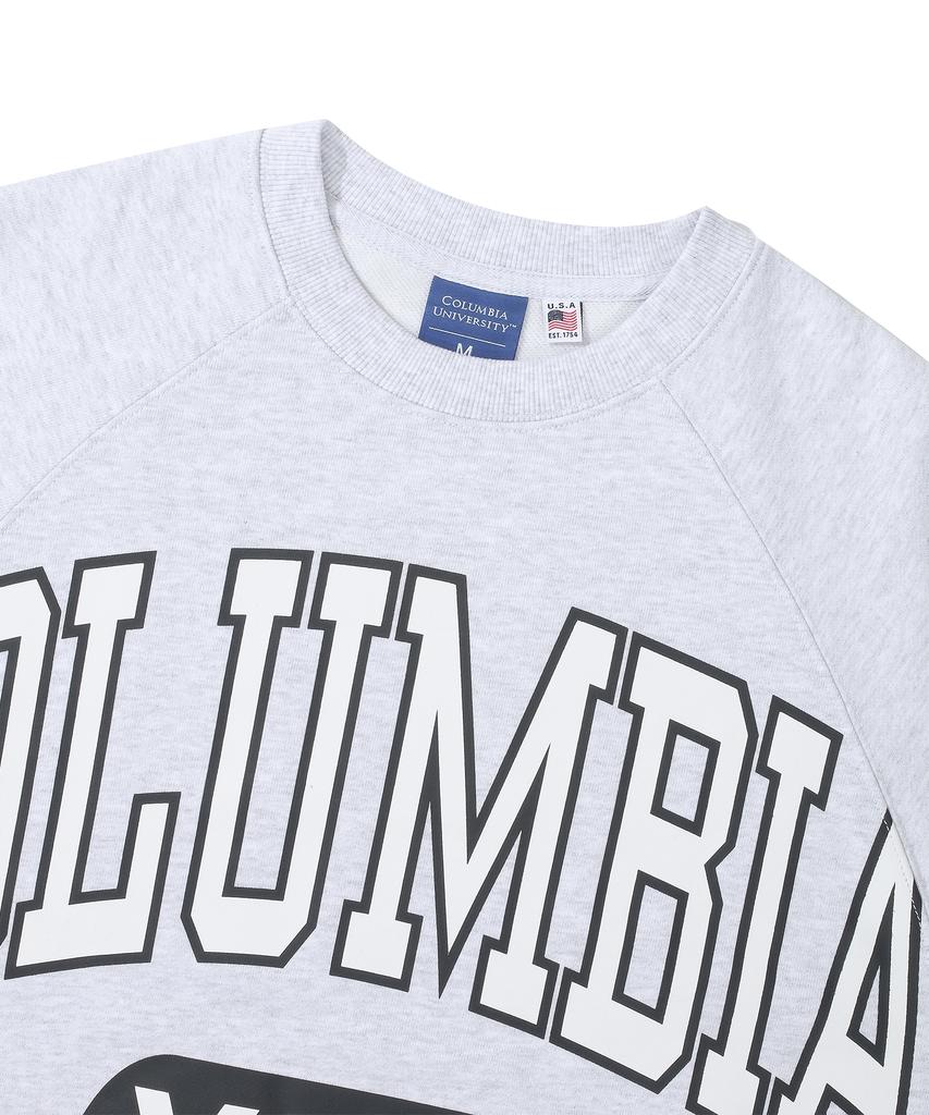 COLUMBIA UNIVERSITY Cut Xxl Logo Over-Fit Terry Sweatshirts Light M Grey
