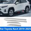 Accessories For Toyota Rav4 Rav 4 - 2024 2025 Carbon Fiber Side Skirt Door Body Strip Molding Trim Sticker Car Styling
