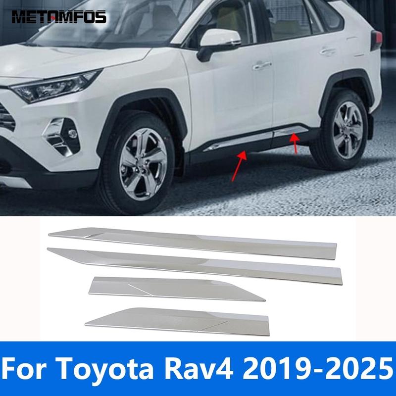 Accessories For Toyota Rav4 Rav 4 - 2024 2025 Carbon Fiber Side Skirt Door Body Strip Molding Trim Sticker Car Styling