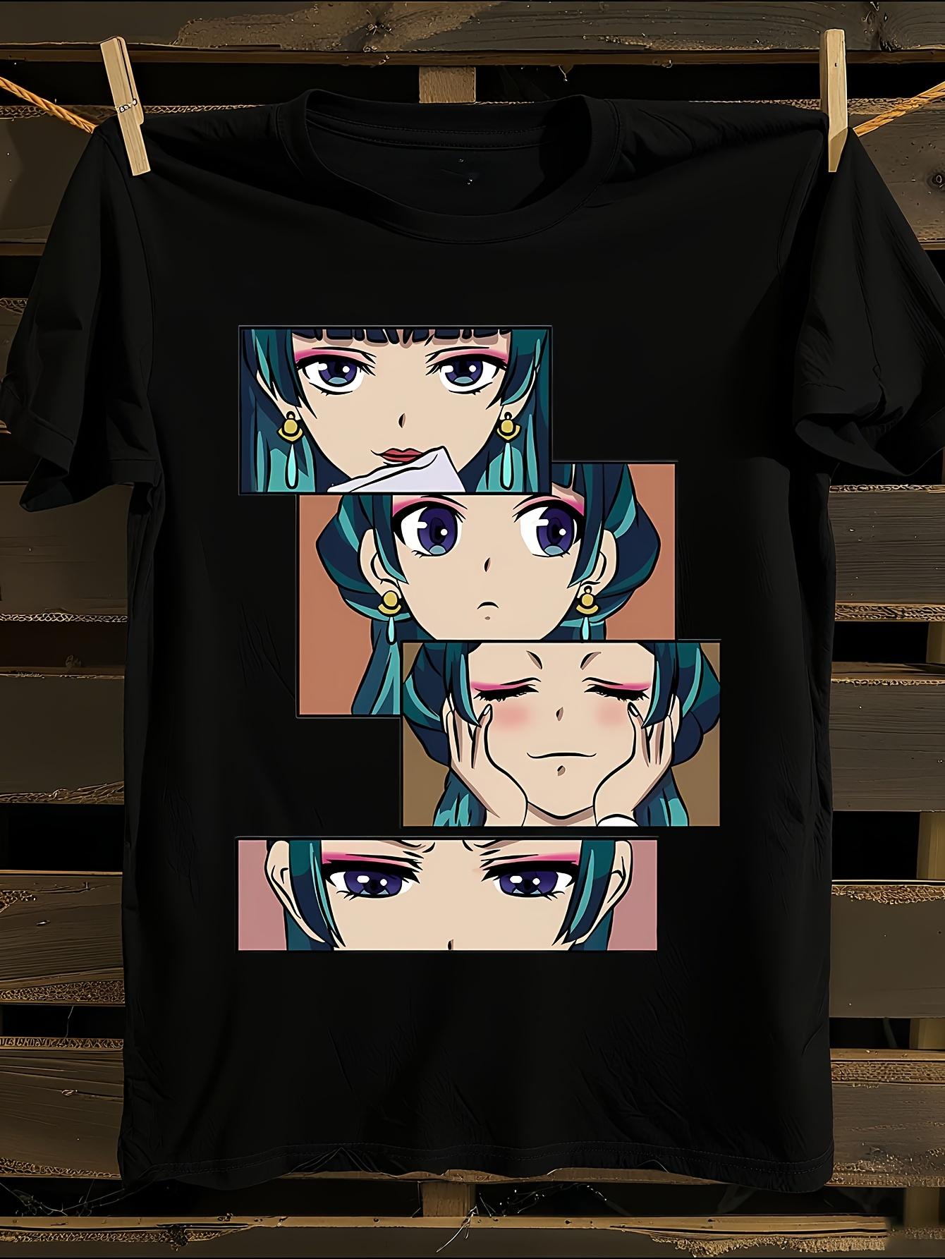 Funny Anime-Inspired Japanese Manga Graphic T-shirt S
