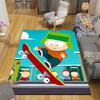 Kyle South Park Flannel Printed Carpet, Home Sofa Decoration for Living Room & Bedroom, Non‑Slip Play Flannel Floor Mat for Game Room