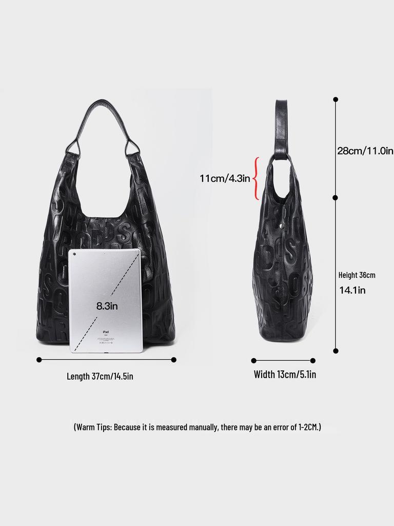 Genuine Leather Women's Versatile Handbag - Fashionable Crossbody and Shoulder Bag, Top Layer Cowhide, Large Capacity