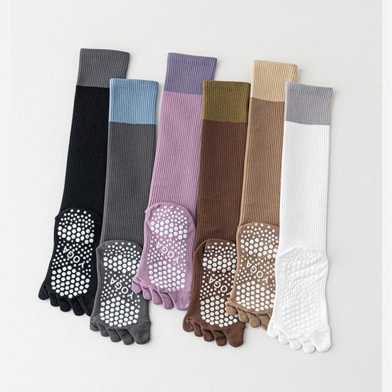 Yoga Socks Non-Slip Grip with High Elasticity Fitness Traction Points Socks Socks for Home Gym Yoga