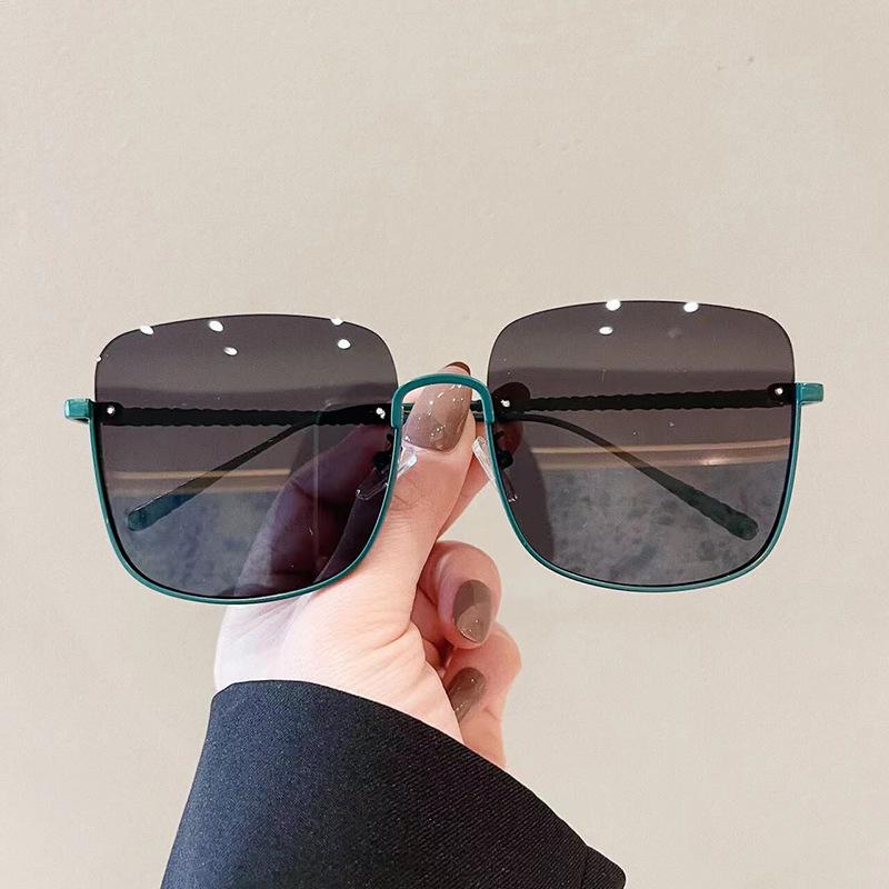 Semi-Rimless Sunglasses Square Shape Fishing Bicycling Party Club Sun Glasses For Men Fashion Style Female Glasses