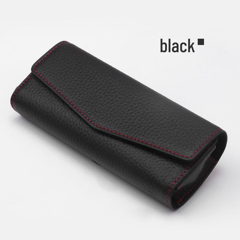 Multifunktionaler Leder Auto Sonnenblenden Sonnenbrillenhalter & Kartenetui