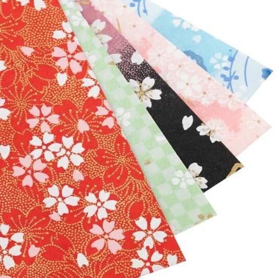 Washi Kawa Sumi Special Selection Yuzen Pochibukuro Cherry Blossom Pattern Various 5 Set