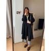 Korean Style Khaki Windbreaker Coat for Women Spring and Autumn New British Style Small Mid-length Coat