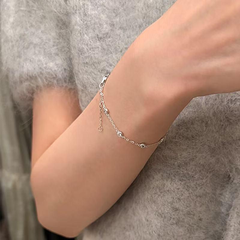 Korean Style Luxurious Zircon Diamond Bracelet for Women - Elegant, Versatile, and Exquisite Design