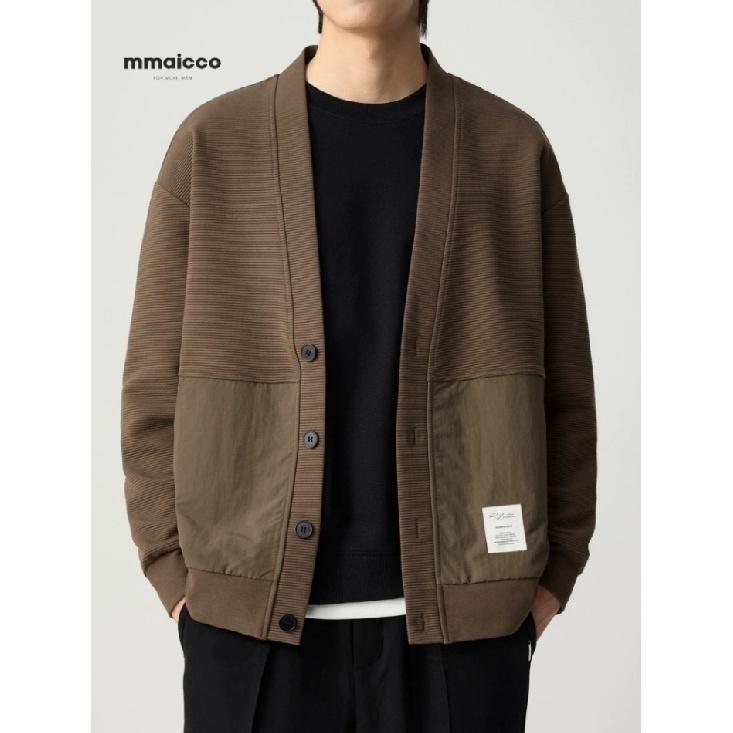 Simple Style Autumn Men's Young Knitted Cardigan Men's Korean Style Versatile Autumn Winter Couple Gray with Turn-down Collar Sweater Coat