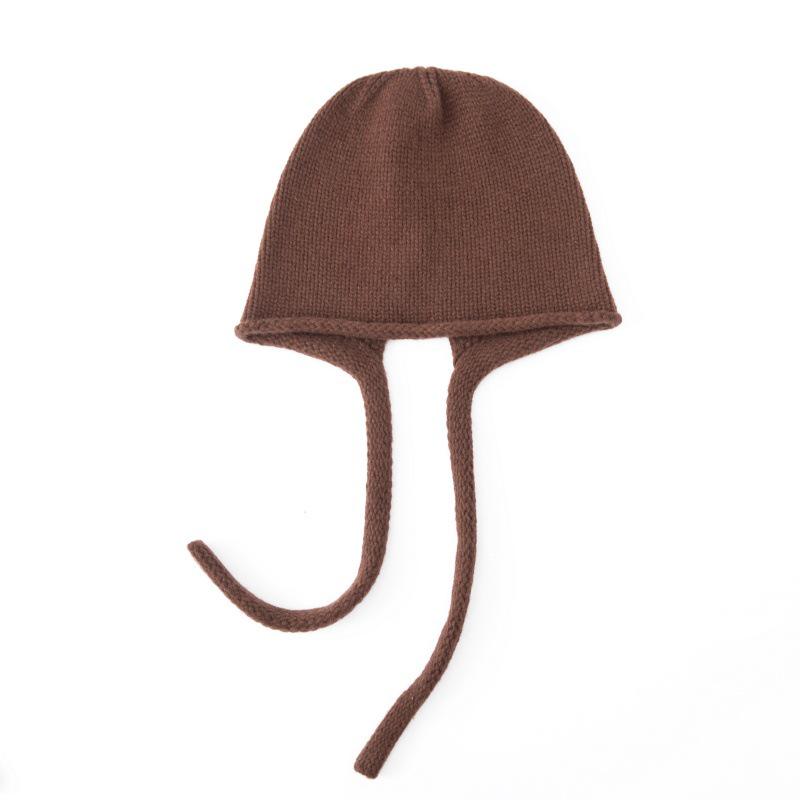 Pure Cashmere Women s High-End Knit Striped Hat for Autumn/Winter One Size