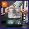 Transparent Soup Pot Heat Resistant Microwave Fire Heating Dual Handles Nonstick Glass Saucepan With Cover Kitchen Cooking Tools