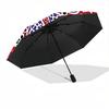 1pc Mandala Pattern Automatic Folding Umbrella - Portable Collapsible Design, 8-Rib Iron Frame, Durable Fabric Yy251125075