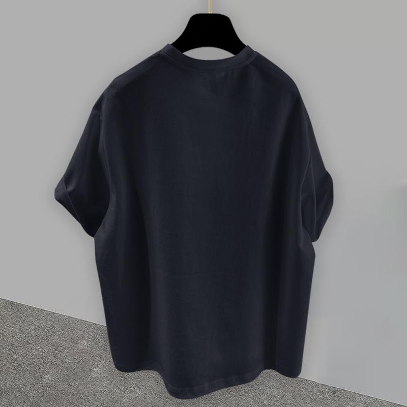 Unisex Workwear Faux Two-Piece Round Neck T-shirt & High-Grade Casual Shorts Set