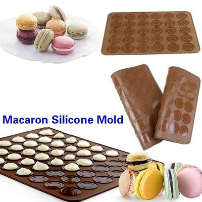 New 30 Round Hole Macaron Silicone Mold Baking Pad High Temperature Resistance Bake Mold 1pc