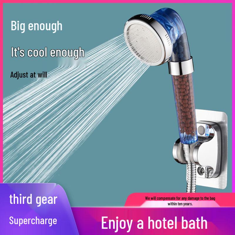 Booster Rain Shower Head Set with Filter - Home Bathing Fixture