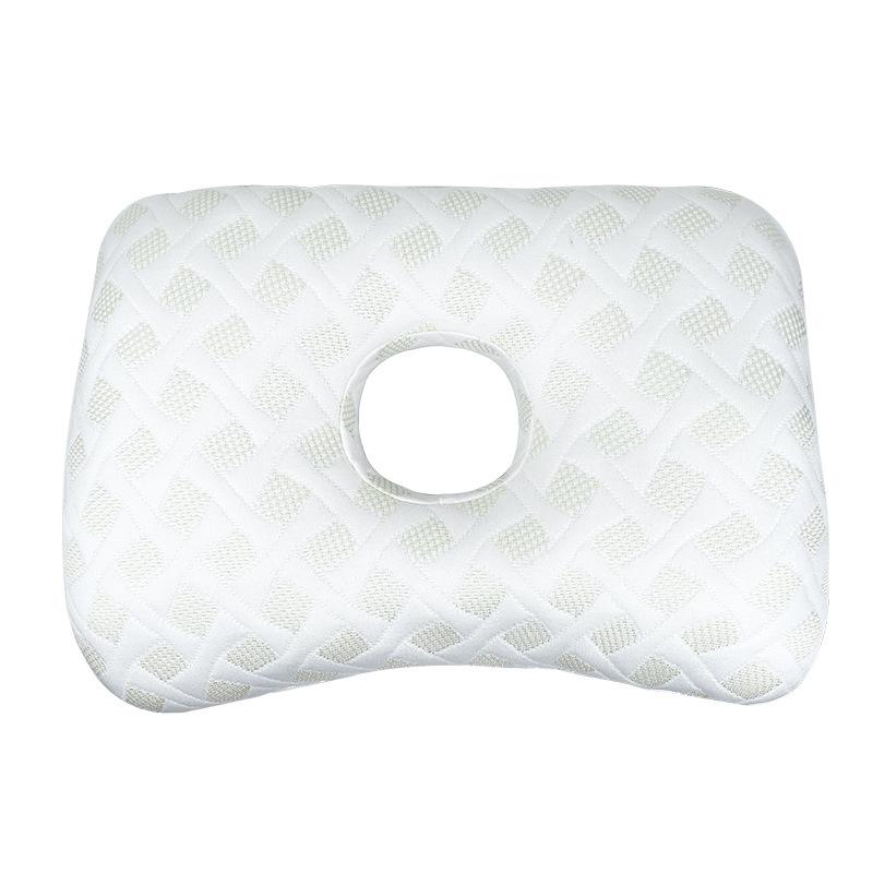 Soft Bamboo Fiber Single Hole Ear Pillow Elderly Patients Orthopedic Design Beauty Salon Adult Side Sleeping Pillow for Pressure