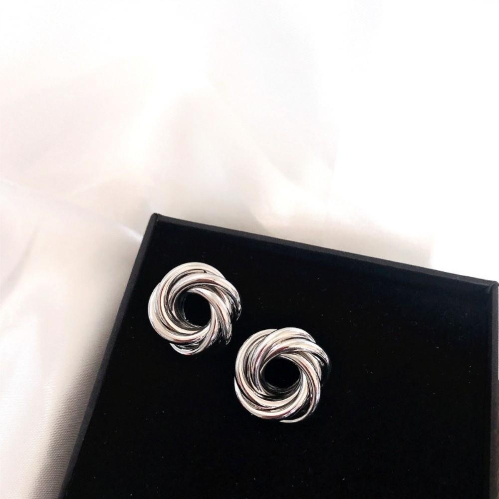 Light Luxury Irregular Earrings Fashion Jewelry Ladies Ear Studs Simple Metal Round Earrings  Party