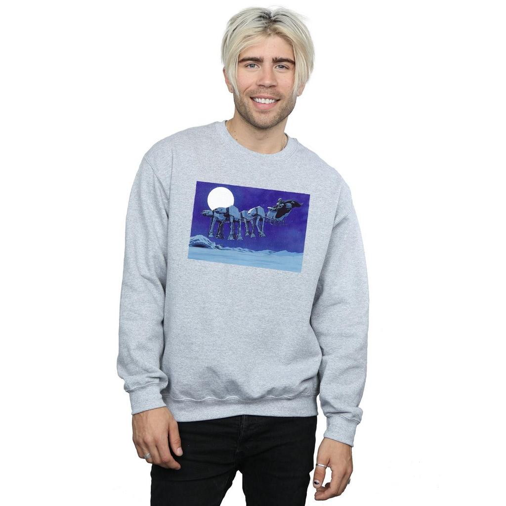 STAR WARS Mens Christmas AT-AT Sleigh Sweatshirt