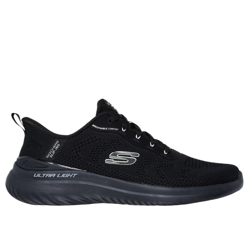 Skechers Bounder 2.0 Almir Comfortable Fashionable Simple Versatile Popular Low-Top Casual Shoes Men Sneaker Black 233031-BBK
