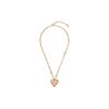 CHANEL 23k Love Classic Double C Pearl Necklace Women’s Gold