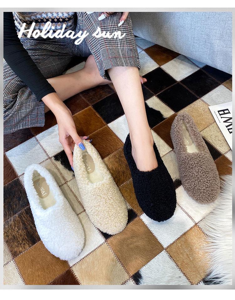 Women's Furry Velvet Lamb Wool Loafers - Autumn/Winter Large Size (41-43)