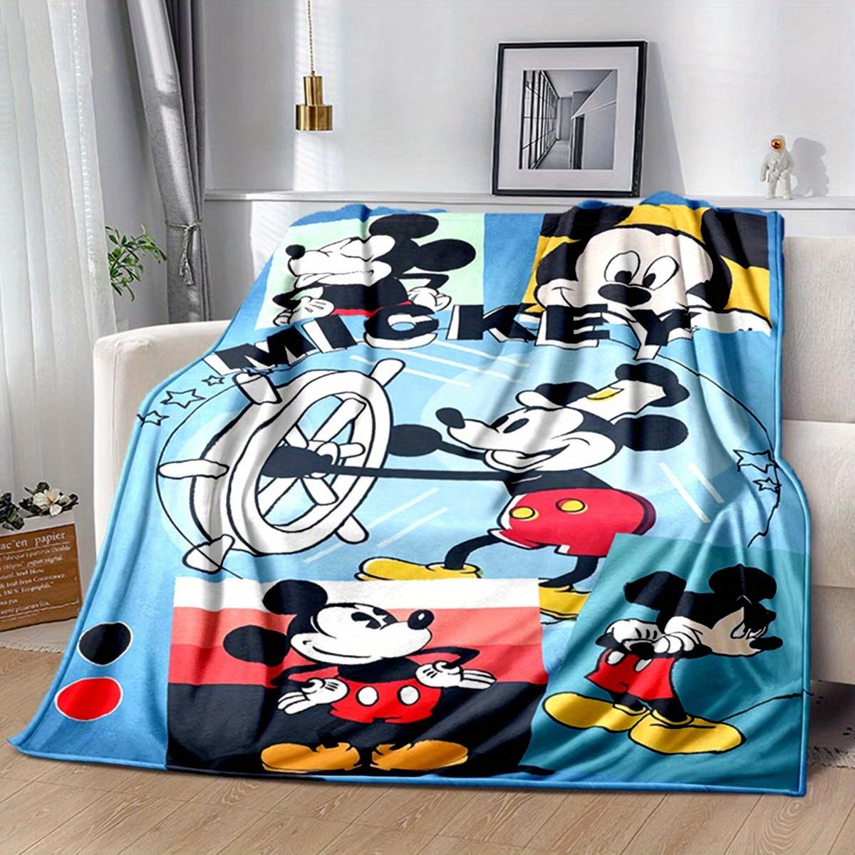 

1pc Mickey Mouse Printing for All Season, Cartoon, Office, Lunch Rest, Camping Talk, Car, Multifunctional Gift 130cmx150cm