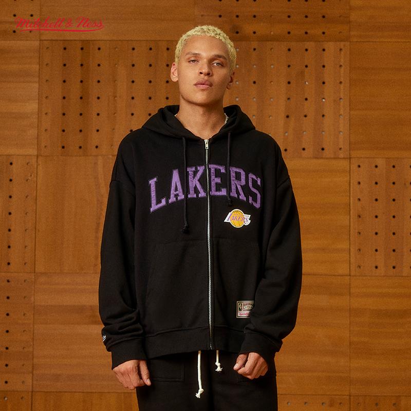 Mitchell & Ness X NBA Lifestyle Jacket Unisex Black NBAOW0014LAL200