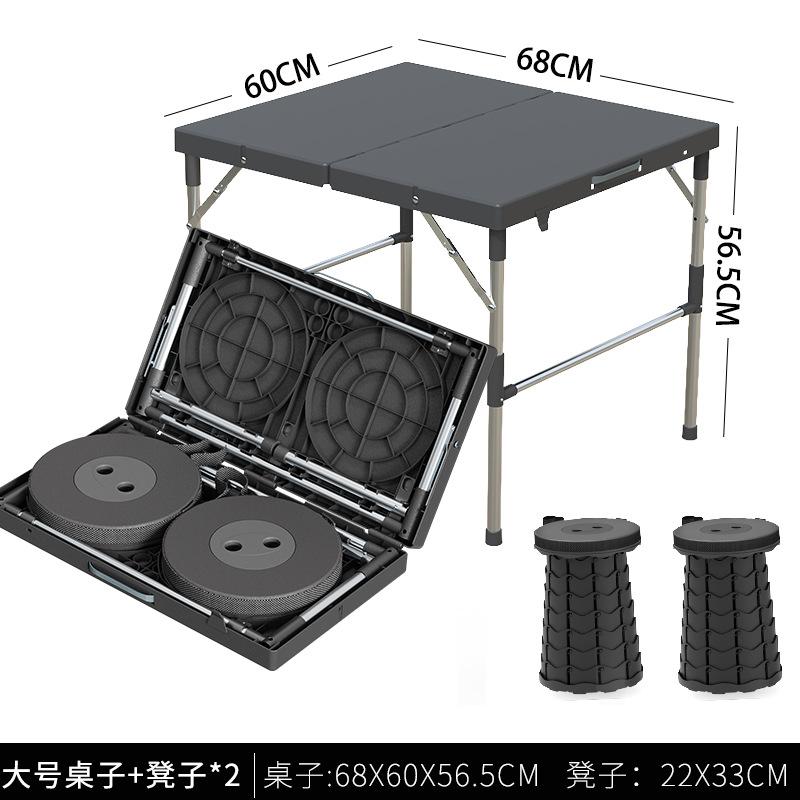 No Assembly Camping Table Lightweight Portable Foldable Outdoor Picnic Travel Desk for Hiking Market Stall