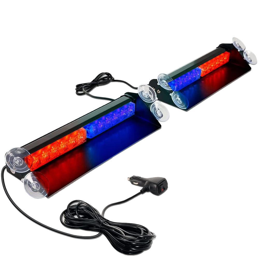 1 PC Alumium 12V-24V 24LED Car Dash Emergency Strobe Light LED Windshield Warning Strobe Light with Suction Cups Universal