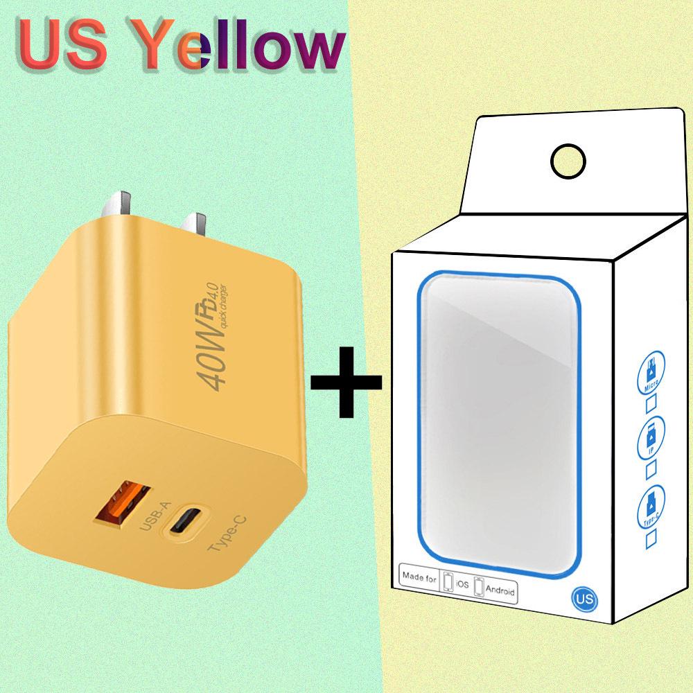International Type-C 40W PD Fast Charger - EU/US/UK Adapter
