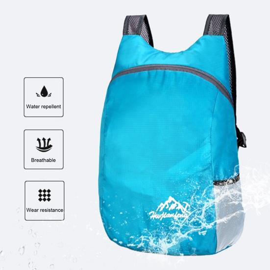 Outdoor-Rucksack, wasserdicht, faltbar, leicht, Schultergurt, große Kapazität, Aufbewahrungstasche für Wanderungen und Campingausflüge