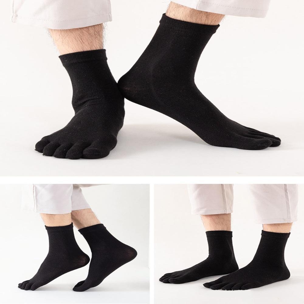 Color No Show Socks Sweat Absorption Toe Socks Men'S Split Toe Sock Five Fingers Socks Ankle Socks