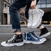 Tendência de sapatos de lona de cano alto masculino casual legal moda estilo de rua tênis hip hop para adolescentes