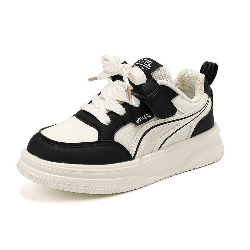 Kids' Leather Canvas Sneakers - Warm, Trendy, Three-Proof for Boys and Girls