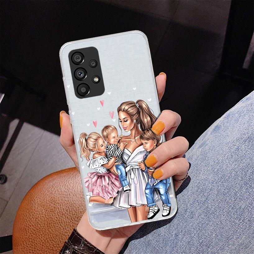 Mom Baby Girls Phone Case For Samsung Galaxy A17 A16 A15 A14 A13 A57 A56 A55 A54 A53 A37 A36 A35 A34 A33 A26 A25 A24 A23 Galaxy
