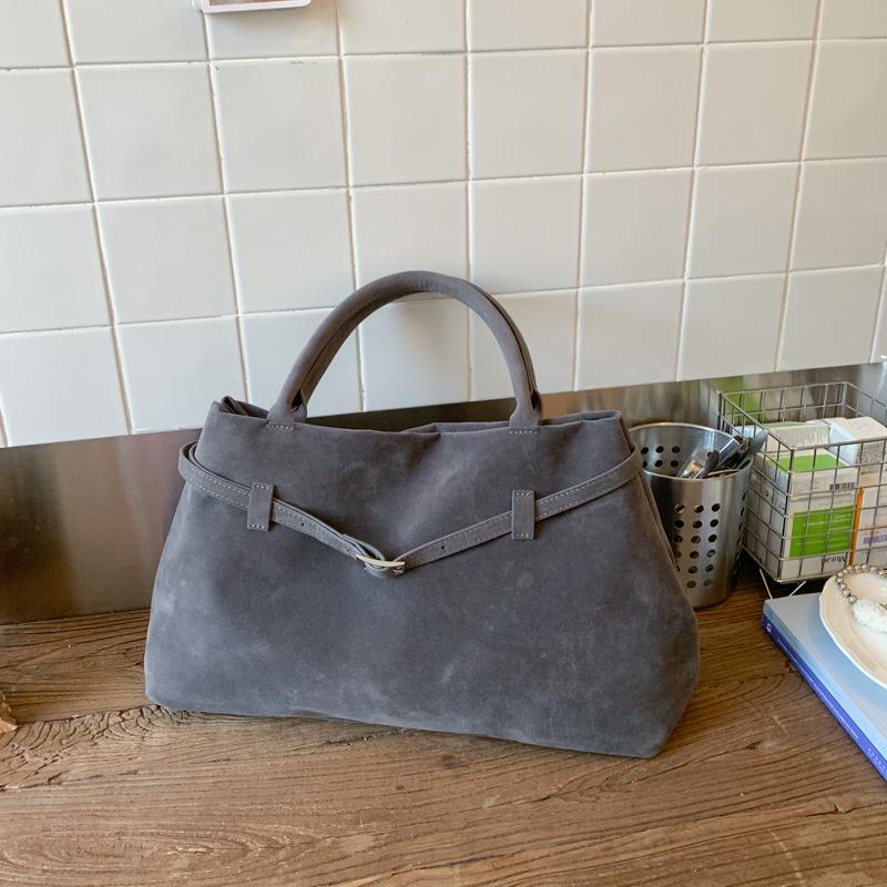 Suede Bag Women's Large Capacity 2025 New Autumn and Winter Matte Retro Shoulder Underarm Bag Commuter Tote Bag